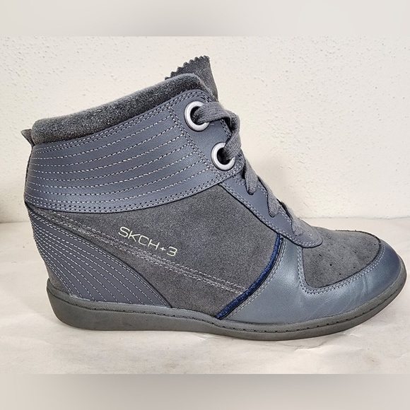 (E4) Skechers SKCH 3 Hidden Wedge
Grey Women's Shoes 48030 Size 10 - Picture 1 of 14